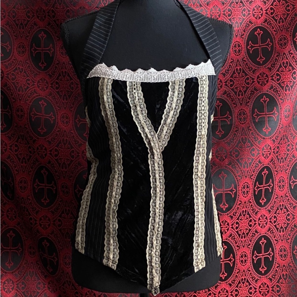 vintage rare morbid threads halter top